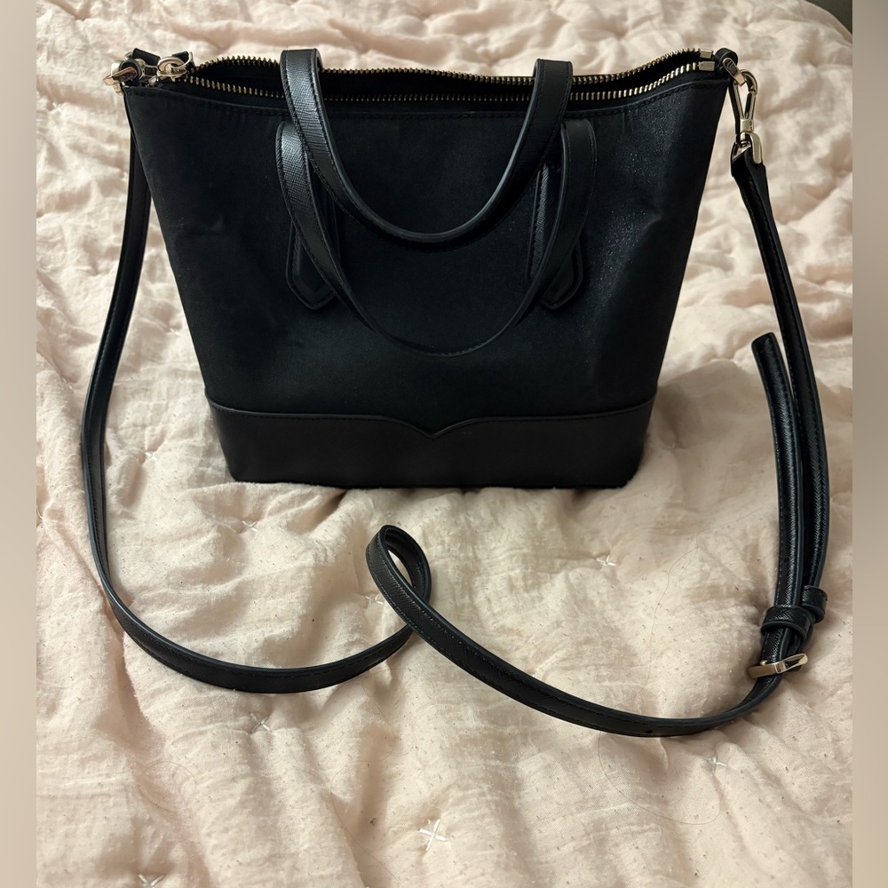 Kate Spade Lola Glitter Small Black Satchel Crossbody - Picture 9 of 12